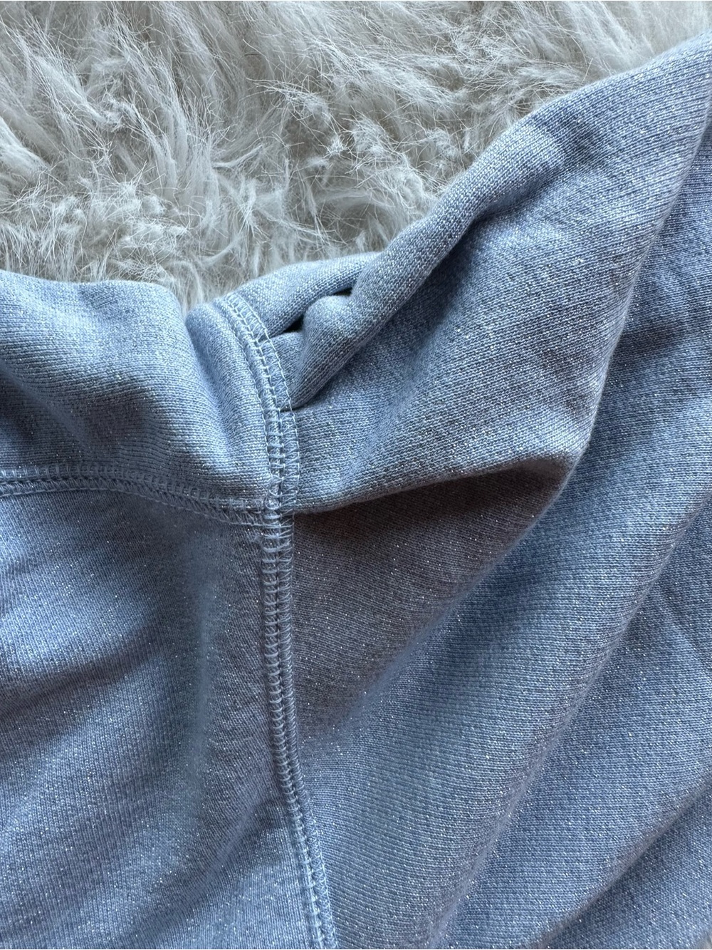 Something Navy Sophia Light Blue Lace-Up Hoodie with Tassels and shimmer - Picture 8 of 13